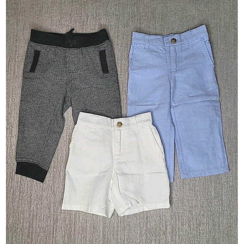 Janie and Jack Lot of Boys 12 to 18 Months Bottoms Linen Cotton Shorts Pants‎ - Picture 2 of 9